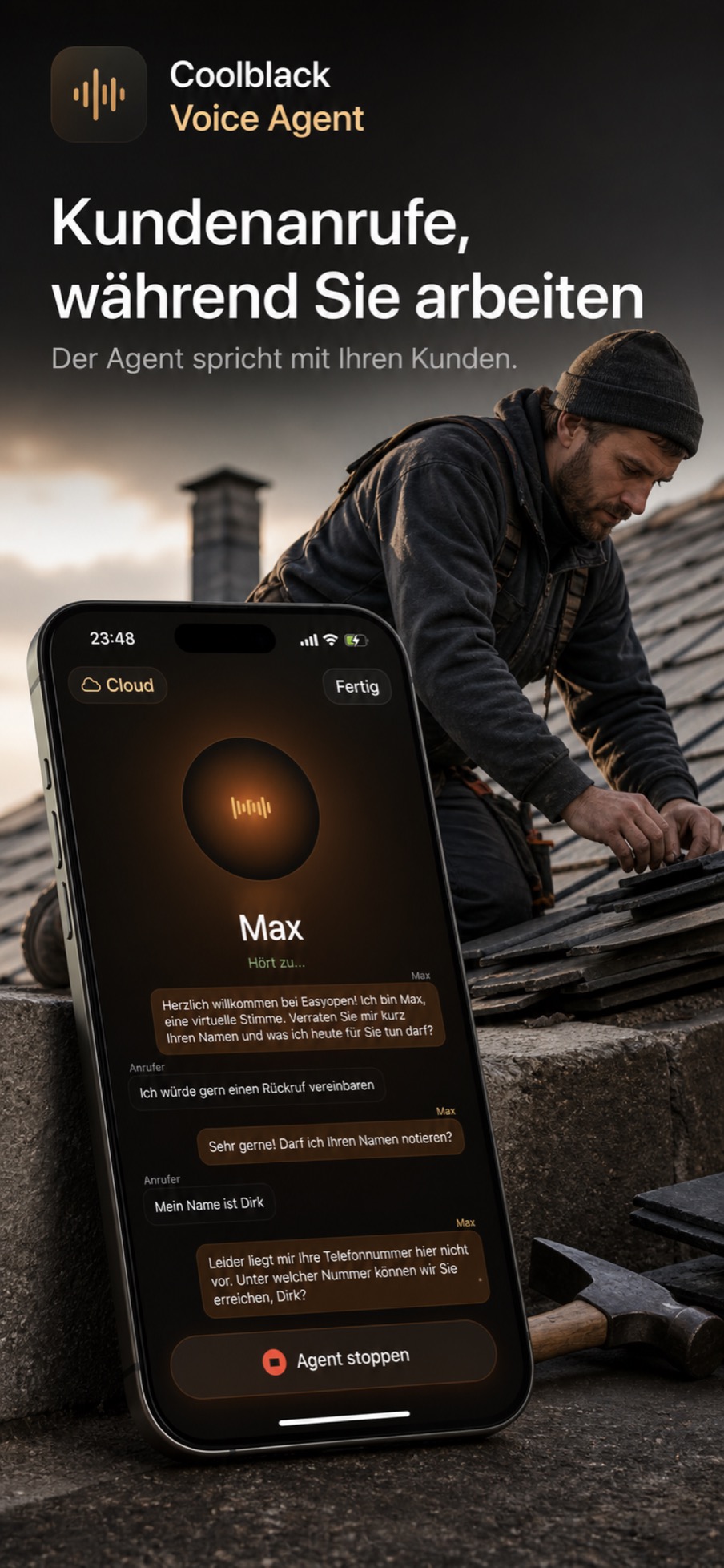 Coolblack für ein Handwerksunternehmen