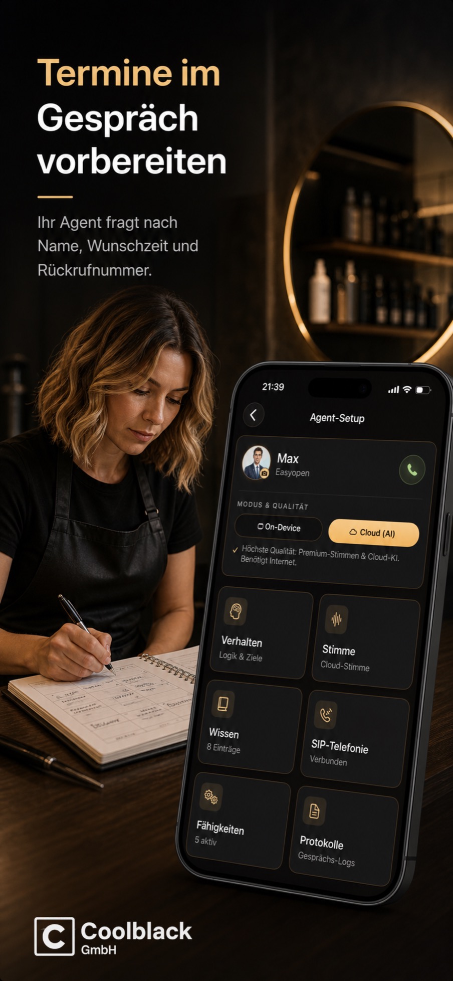 Coolblack für einen Friseursalon
