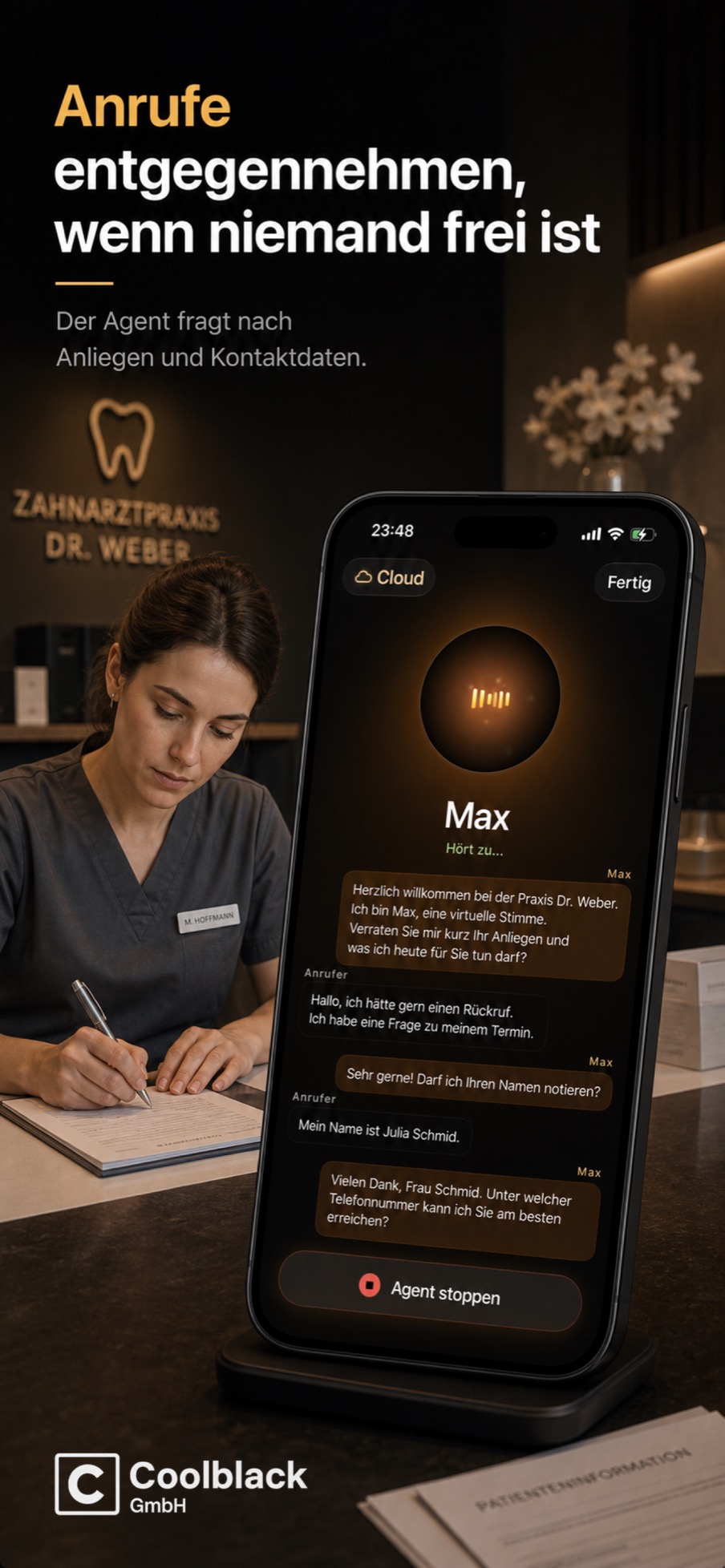 Coolblack für eine Zahnarztpraxis